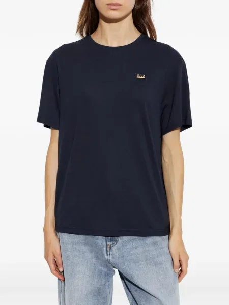 Tričko Ea7 Emporio Armani s autogramem modré