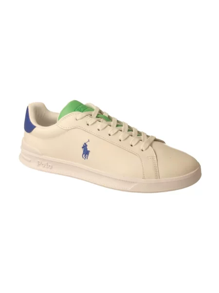 Lniane sneakersy Polo Ralph Lauren białe