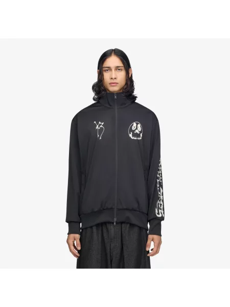 Kurtka Adidas do biegania z nadrukiem czarna