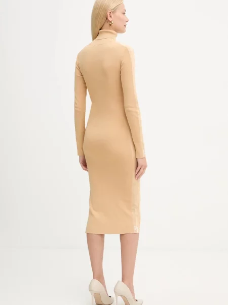 Elisabetta Franchi ruha midi testhezálló bézs