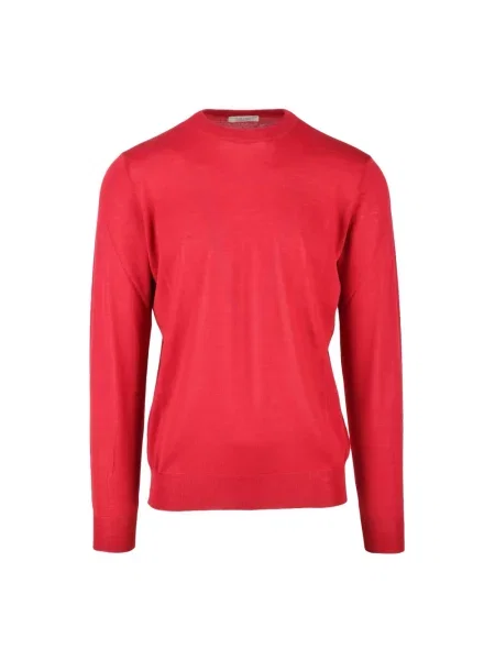 Sweter Filippo De Laurentiis z wełny merino czerwony
