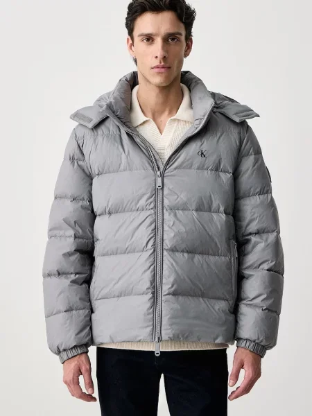 Calvin Klein Jeans geacă cu puf pentru bărbați gri