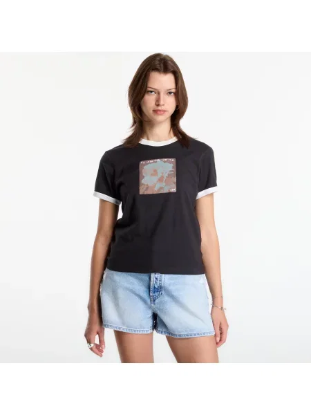 Tricou Vans Places I Wish To Go Ringer SS Tee Black L negru