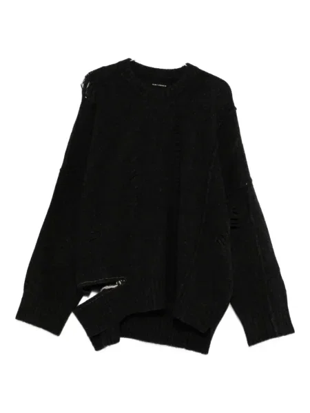 Pulover Isabel Benenato zdrențuiți din lână merinos gri