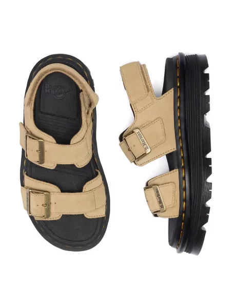 Замшевые босоножки Dr. Martens на платформе