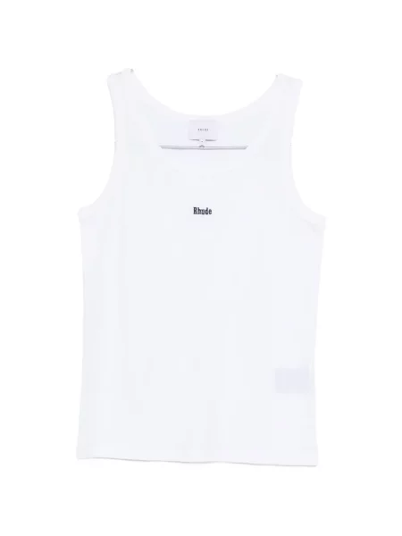 Риза Rhude бродирана бяло