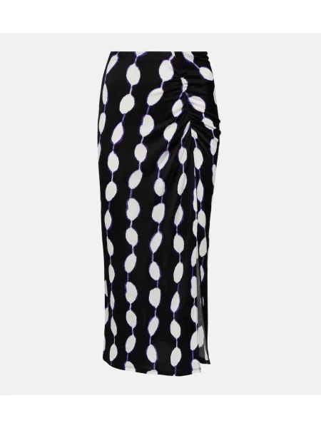 Spódnica midi Diane Von Furstenberg z nadrukiem z dżerseju do kolan czarna