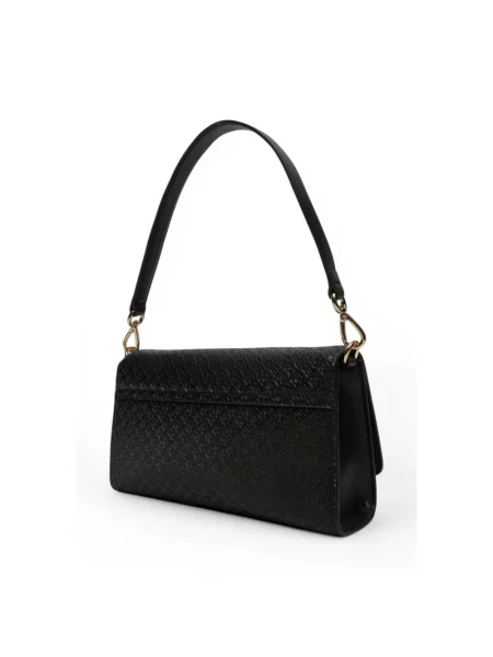 Lniana torebka Tommy Hilfiger czarna