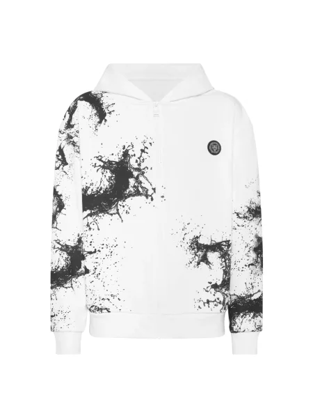 Bluza z kapturem Plein Sport biała