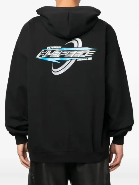 Hanorac cu glugă Vetements cu imagine negru