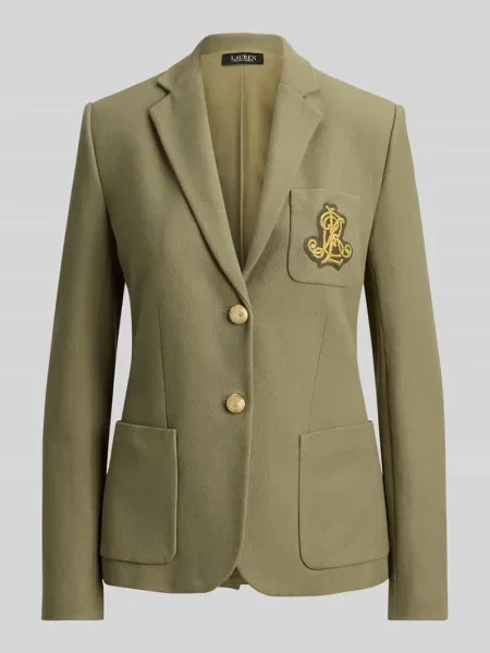 Żakiet krótki o kroju regular fit z wyhaftowanym logo model ANFISA' Lauren Ralph Lauren