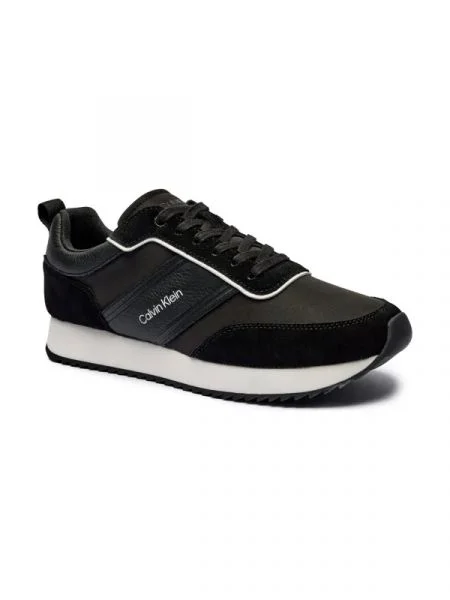 Calvin Klein Sneakers cu adaos de piele negru