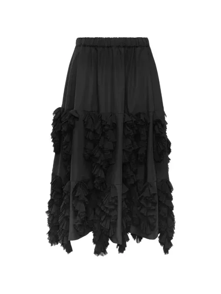 Fustă midi Comme Des Garçons cu volane negru
