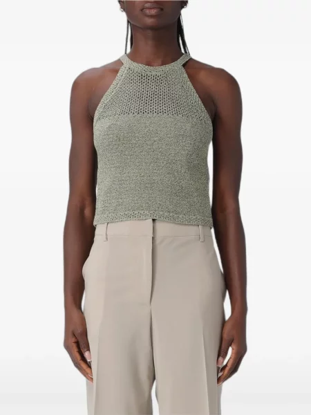 Top Armani Exchange tricotate verde