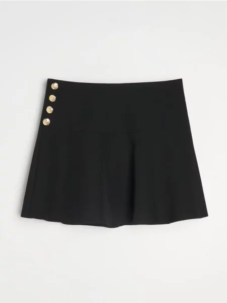 Міні-спідниця з декоративними чорний