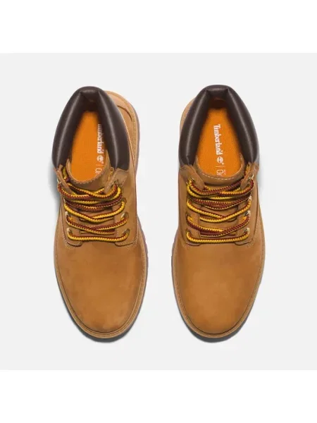 Botki Timberland zamszowe na platformie w miejskim stylu beżowe