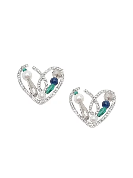 SOHI Uhani Carreen / srebrna modra