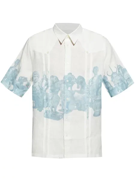 Cămașă Givenchy de in cu imagine alb