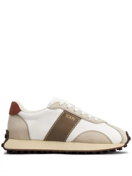 Sneakerși Tod's din piele de căprioară alb