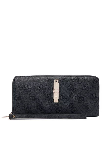 Guess Portfel Yvonne Logo Slg ciemny szary