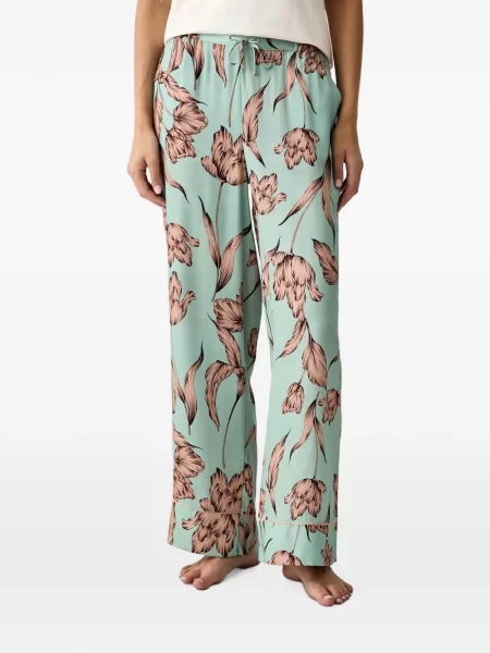 Pijamale Chantelle cu model floral cu imagine cu cordon verde