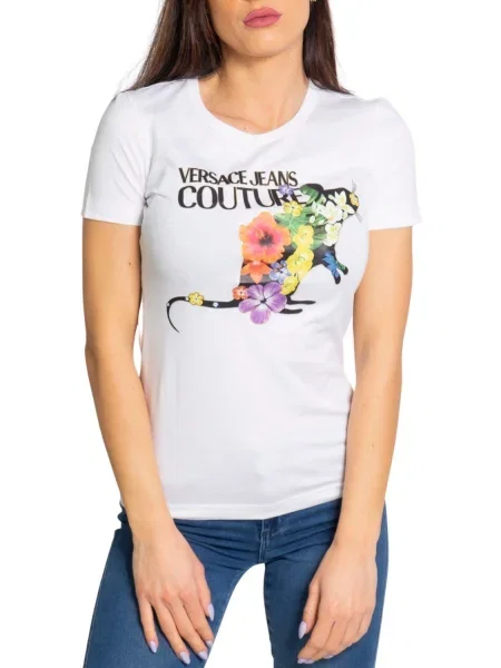 Tricou Versace Jeans Couture alb