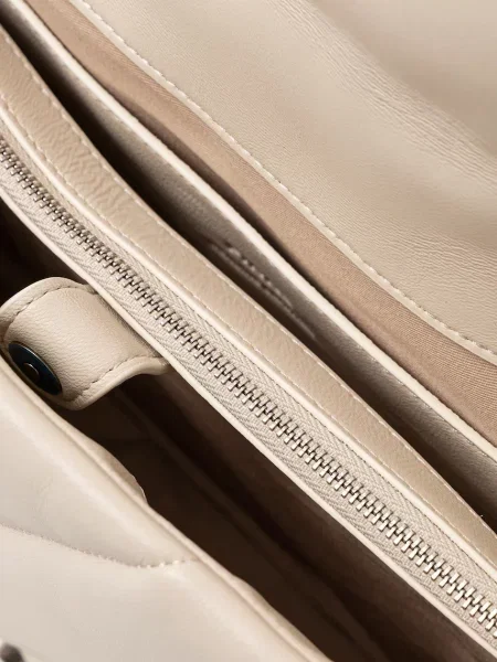 Pinko чанта crossbody дамска от кожа бежово