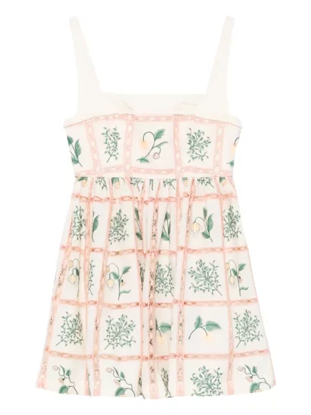 Rochie mini Agua By Agua Bendita cu model floral de costum