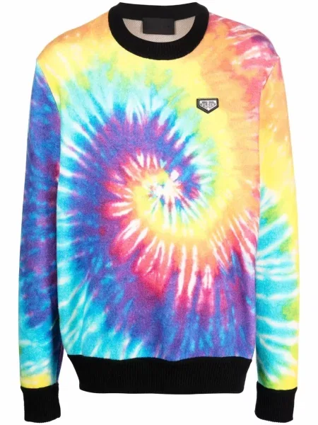 Kravata Philipp Plein tie-dye plava