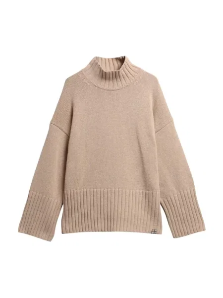 Dzianinowy sweter Barbour beżowy