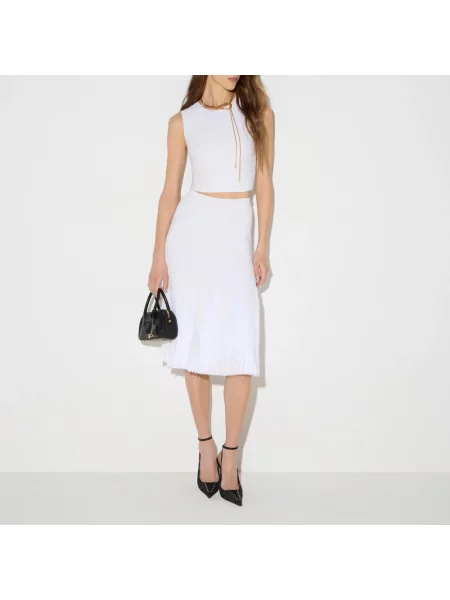Dzianinowy top Elisabetta Franchi biały