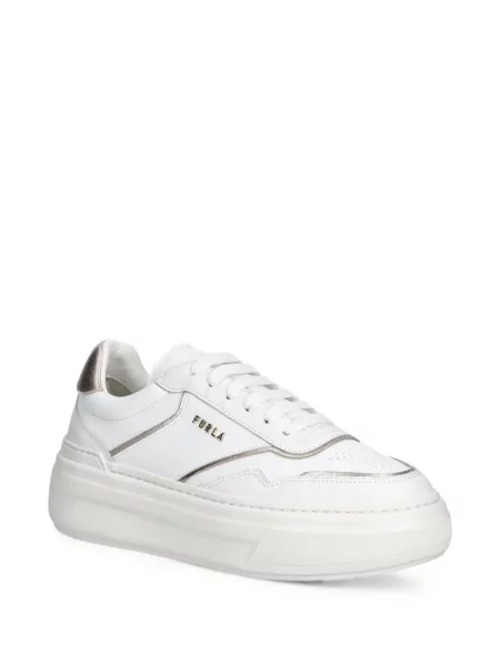 Bőr sneaker Furla fehér