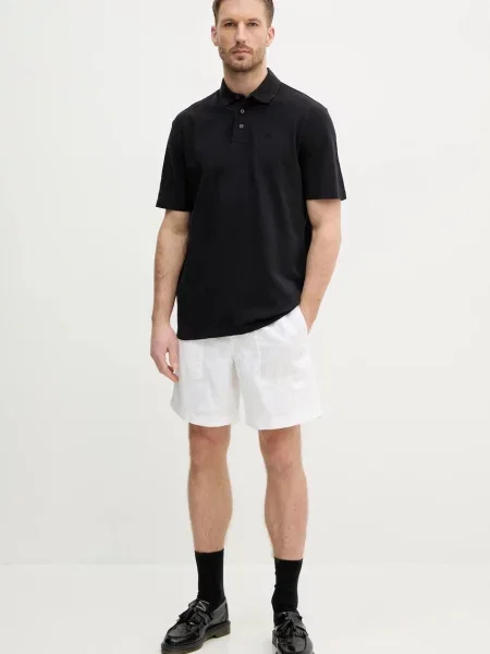 Polo majica Armani Exchange za muškarce tamno bez uzorka plava