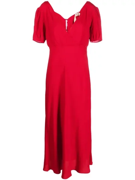 Rochie midi N°21 până la genunchi de costum roșu