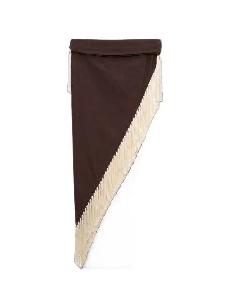 Fular Taller Marmo cu franjuri maro