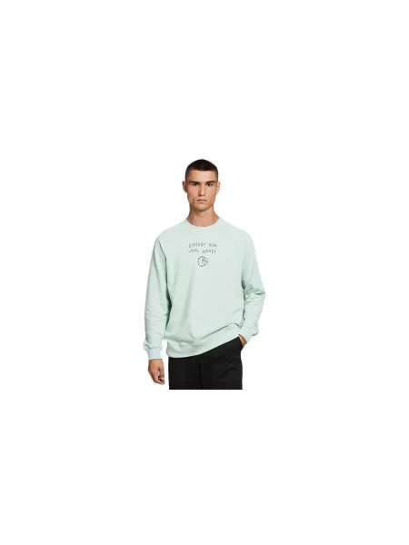 Dedicated Sweatshirt Malmoe Local Planet Mint Mężczyźni Bluzy i bluzy z kapturem Dedicated Size: S zielony