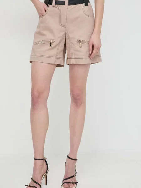 Pinko pantaloni scurti jeans maro