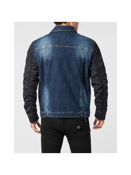 Kurtka jeansowa Philipp Plein niebieska