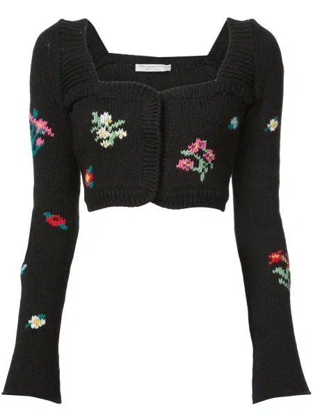 Cropp pulover Philosophy Di Lorenzo Serafini cu model floral negru