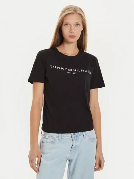 Tommy Hilfiger Tricou Logo negru