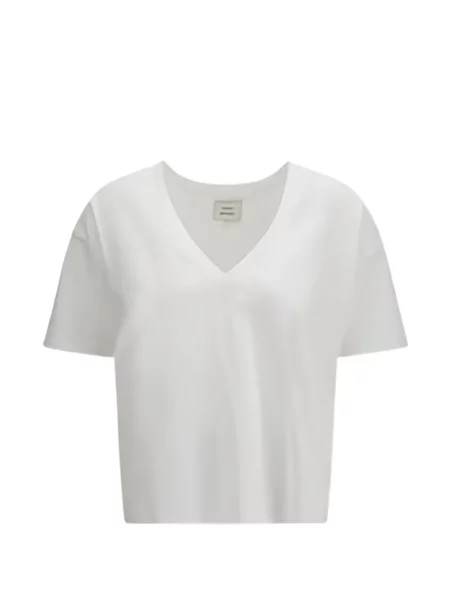 Tricou Loulou De Saison cu decolteu în V alb