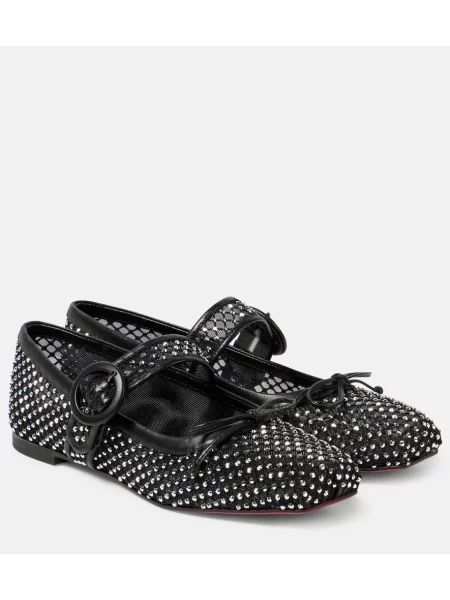 Balerini Christian Louboutin plasă negru
