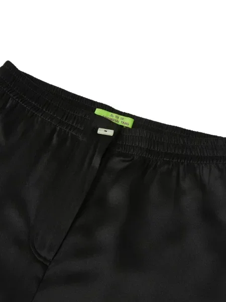 Pantaloni Shanghai Tang de mătase negru