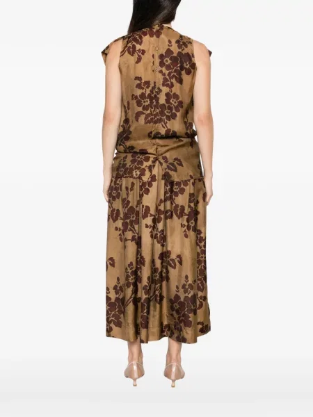 Bluză Uma Wang cu model floral cu imagine drapată maro