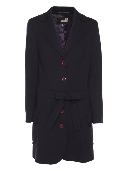 Top Love Moschino z kokardką wełniany fioletowy