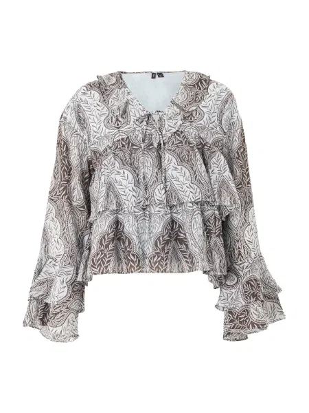 VERO MODA Bluză VMTARA deschis / negru albastru