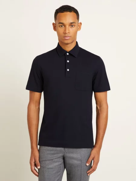 Zegna Polokošile Z Piké tmavě modrá