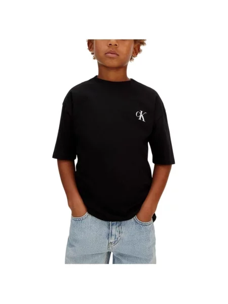 Tricou copii Calvin Klein Jeans negru