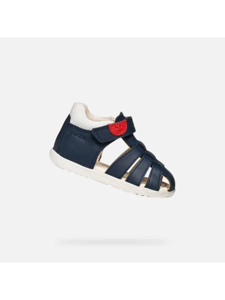 Geox sandale din piele pentru copii marin albastru