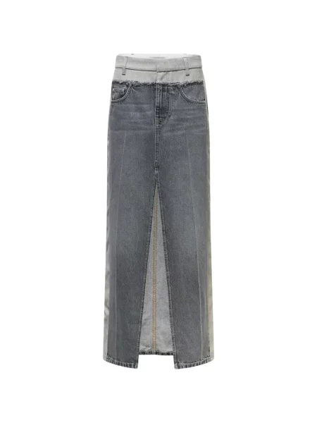 Spódnica midi Stella Mccartney do kolan szara